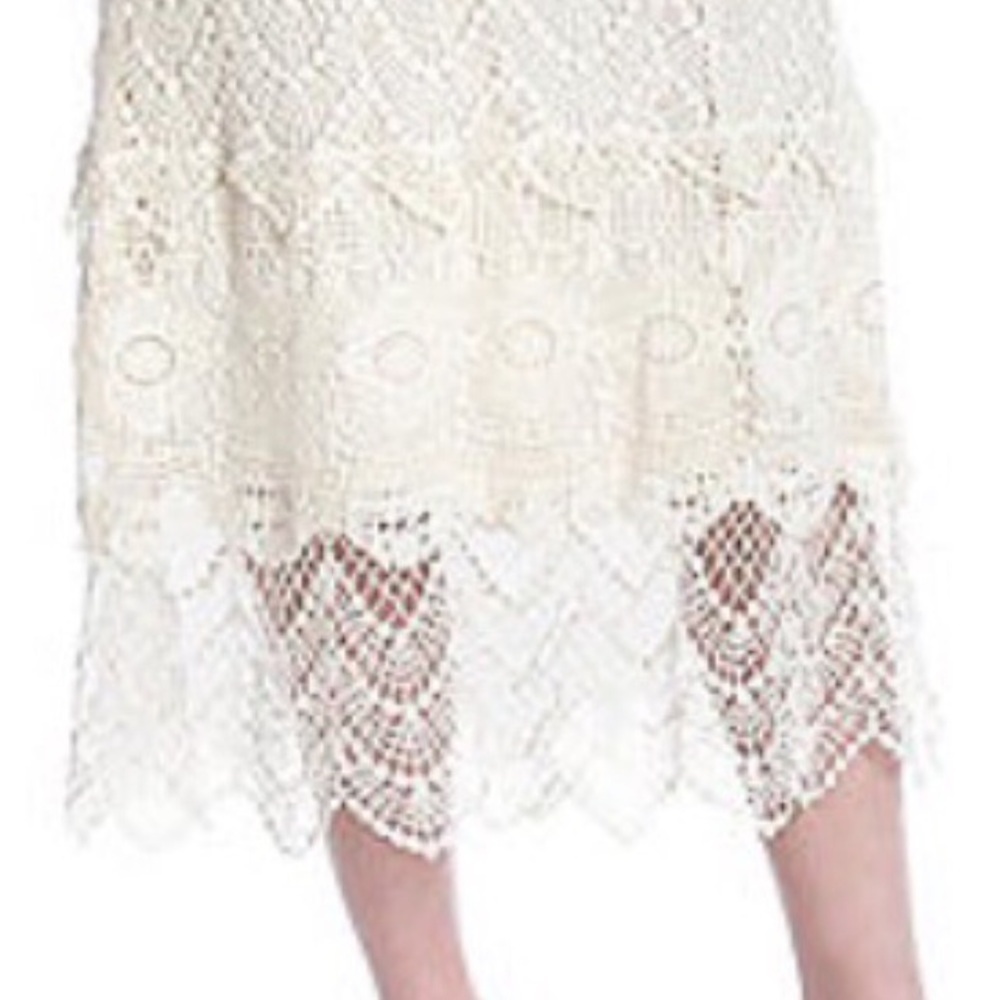 Ivory Long Crochet Skirt - Picture 2 of 3
